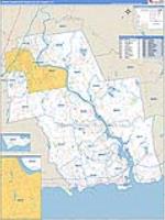 Lower Connecticut River Valley, Ct Carrier Route Wall Map